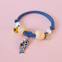 HKM-462867 Camphor Wood Cat Mosquito Repellent Collar with Koi and Flower Designs
