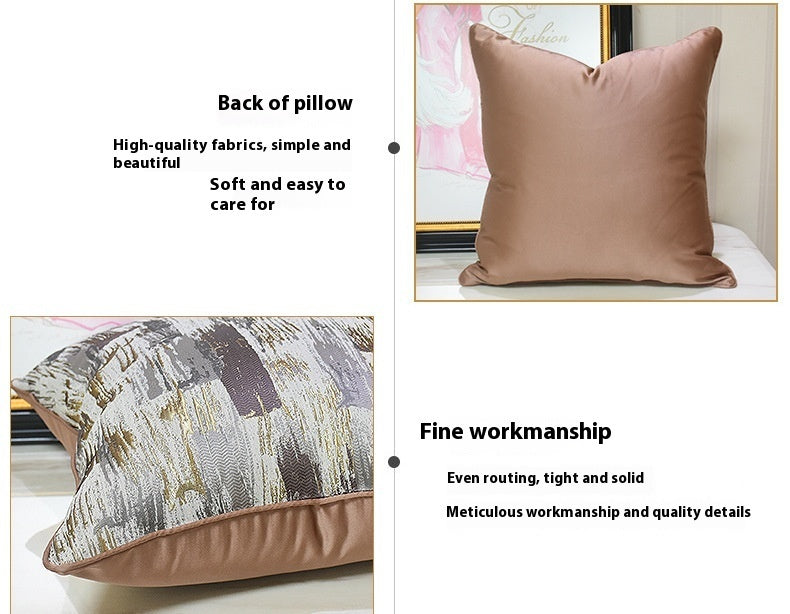HKM-463059 Modern Minimalist Brown Throw Pillowcase for Outdoor Relaxation - Multiple Sizes Available
