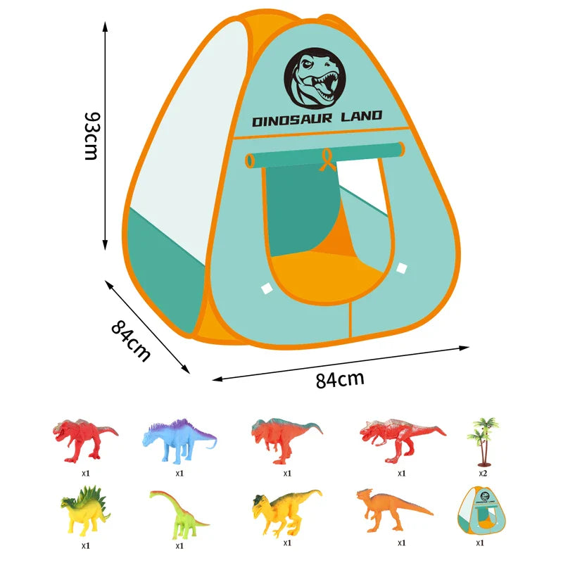 KTX-463251 Fireman Role Play Tent Set for Kids - Foldable Indoor Playhouse with Accessories, Soft Cloth Design, Dimensions 84x84x93cm