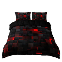 HKM-463315 Geometric Pattern Digital Printed Quilt Cover and Pillowcase Set in Various Sizes
