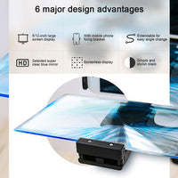 HKM-463379 12-Inch Mobile Phone 3D Screen Amplifier with Adjustable Bracket and Flexible Design