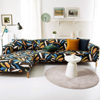 HKM-463379 Plant Flower Pattern Stretch Sofa Cover – Fits Various Seat Sizes (Single to Four-Seater)