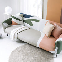 HKM-463379 Plant Flower Pattern Stretch Sofa Cover – Fits Various Seat Sizes (Single to Four-Seater)