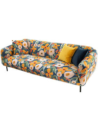 HKM-463379 Plant Flower Pattern Stretch Sofa Cover – Fits Various Seat Sizes (Single to Four-Seater)