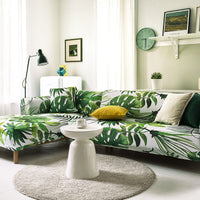 HKM-463379 Plant Flower Pattern Stretch Sofa Cover – Fits Various Seat Sizes (Single to Four-Seater)