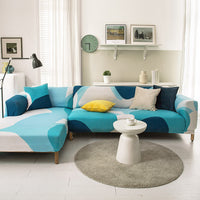 HKM-463379 Plant Flower Pattern Stretch Sofa Cover – Fits Various Seat Sizes (Single to Four-Seater)