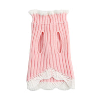 HKM-463571 Knitted Acrylic Dog Sweater with Rhinestone Lace Detail for All Genders
