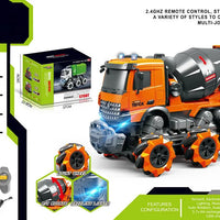 HKM-463571 RC Mixer Truck with Light & Music - Remote Control Stunt Vehicle for Kids (Ages 5-14)