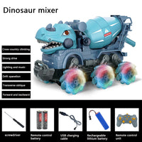 HKM-463571 RC Mixer Truck with Light & Music - Remote Control Stunt Vehicle for Kids (Ages 5-14)