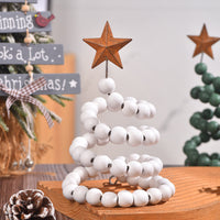 HKM-463763 Charming Wooden Christmas Ornaments with Wrought Iron Accents, 10x10x19cm