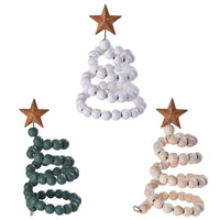 HKM-463763 Charming Wooden Christmas Ornaments with Wrought Iron Accents, 10x10x19cm