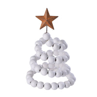 HKM-463763 Charming Wooden Christmas Ornaments with Wrought Iron Accents, 10x10x19cm