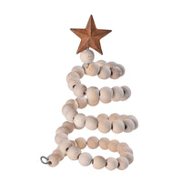 HKM-463763 Charming Wooden Christmas Ornaments with Wrought Iron Accents, 10x10x19cm