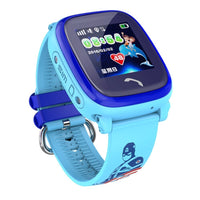 HKM-463827 Children's Waterproof Smart Watch with Touch Screen, Remote Monitoring, Location Tracking and Call Function - Blue/Purple
