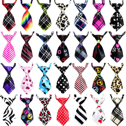 HKM-463827 Nylon Pet Tie Bow Tie, Solid Color, 10.5 x 5 Inches, Stylish Accessory for Pets and Kids