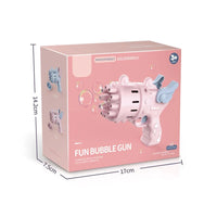 HKM-463955 Battery Operated Bubble Machine for Kids - 10 Holes Fun Outdoor Toy