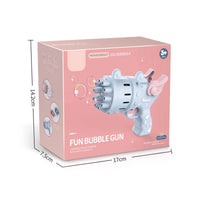 HKM-463955 Battery Operated Bubble Machine for Kids - 10 Holes Fun Outdoor Toy