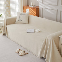 HKM-463955 Chenille Herringbone Pattern Non-slip Sofa Cover - Stain Resistant All-inclusive Protection