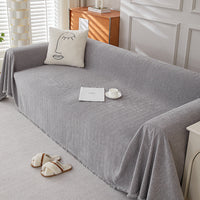 HKM-463955 Chenille Herringbone Pattern Non-slip Sofa Cover - Stain Resistant All-inclusive Protection