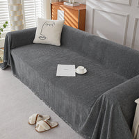 HKM-463955 Chenille Herringbone Pattern Non-slip Sofa Cover - Stain Resistant All-inclusive Protection
