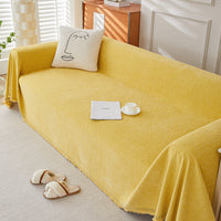 HKM-463955 Chenille Herringbone Pattern Non-slip Sofa Cover - Stain Resistant All-inclusive Protection