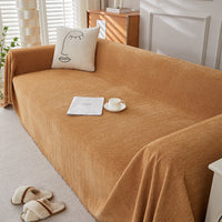 HKM-463955 Chenille Herringbone Pattern Non-slip Sofa Cover - Stain Resistant All-inclusive Protection