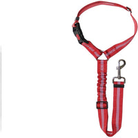 HKM-464147 Adjustable Elastic Pet Seat Belt for Dogs and Cats - Safety Traction Rope with Reflective Strips