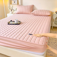 HKM-464147 Cotton Quilted Waterproof Dustproof Mattress Cover - Multiple Sizes Available