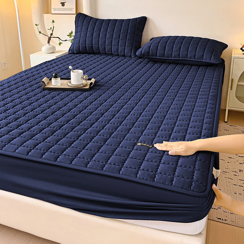 HKM-464147 Cotton Quilted Waterproof Dustproof Mattress Cover - Multiple Sizes Available