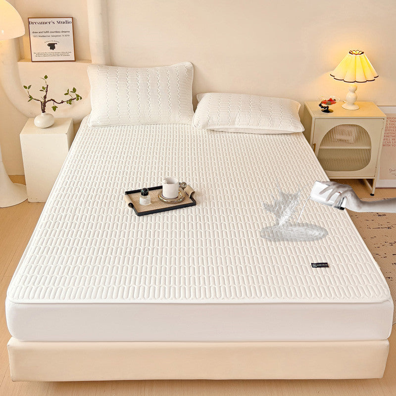 HKM-464147 Cotton Quilted Waterproof Dustproof Mattress Cover - Multiple Sizes Available