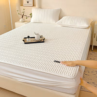 HKM-464147 Cotton Quilted Waterproof Dustproof Mattress Cover - Multiple Sizes Available