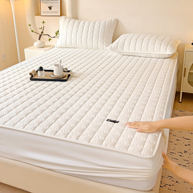 HKM-464147 Cotton Quilted Waterproof Dustproof Mattress Cover - Multiple Sizes Available
