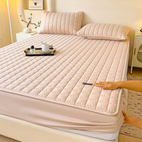 HKM-464147 Cotton Quilted Waterproof Dustproof Mattress Cover - Multiple Sizes Available