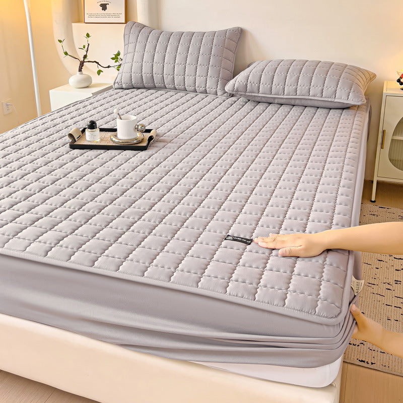 HKM-464147 Cotton Quilted Waterproof Dustproof Mattress Cover - Multiple Sizes Available