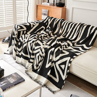 HKM-464211 Bohemian Geometric Pattern Polyester Sofa Cover Towel – Dustproof & Universal Fit for All Seasons