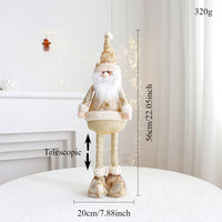 HKM-464595 Retractable Christmas Doll Decorations - Golden Snowman, Elk & Santa