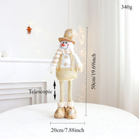 HKM-464595 Retractable Christmas Doll Decorations - Golden Snowman, Elk & Santa