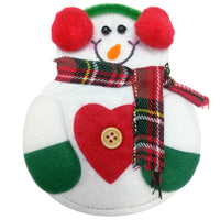 HKM-464915 Christmas Snowman Cutlery Covers for Dining Table - Set of 4 Festive Designs in Non-Woven Fabric