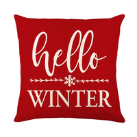 HKM-464979 Christmas Festival Linen Pillow Cover - Nordic Style Cushion Cover for Living Room and Bedroom, 45x45cm