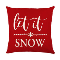 HKM-464979 Christmas Festival Linen Pillow Cover - Nordic Style Cushion Cover for Living Room and Bedroom, 45x45cm