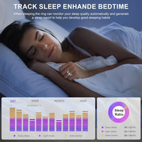 HKM-464979 Elegant Diamond Smart Ring with Heart Rate, Sleep Tracker, Activity Monitor, IP68 Waterproof Design, Fast Charging