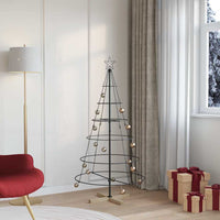 HKM-465107 Pine Cone Shaped Christmas Tree with Solid Pine Wood Stand - 125 cm