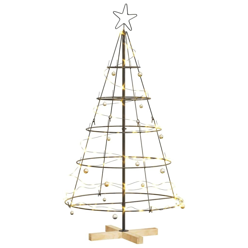 HKM-465107 Pine Cone Shaped Christmas Tree with Solid Pine Wood Stand - 125 cm