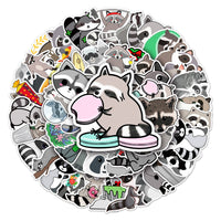 HKM-465171 Coati Cute Style Decorative Waterproof Stickers - 50 Sheets (5.5-8.5cm)