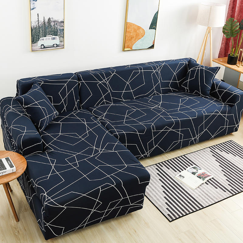 HKM-465363 Geometric Stretch Sofa Cover in Various Colors for Modular Furniture