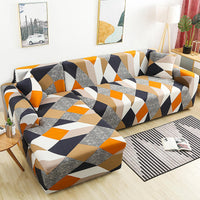 HKM-465363 Geometric Stretch Sofa Cover in Various Colors for Modular Furniture