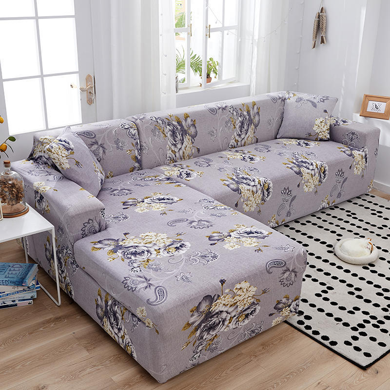 HKM-465363 Geometric Stretch Sofa Cover in Various Colors for Modular Furniture