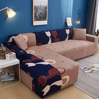 HKM-465363 Geometric Stretch Sofa Cover in Various Colors for Modular Furniture