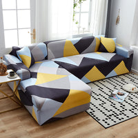 HKM-465363 Geometric Stretch Sofa Cover in Various Colors for Modular Furniture