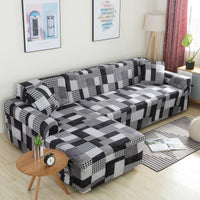 HKM-465363 Geometric Stretch Sofa Cover in Various Colors for Modular Furniture
